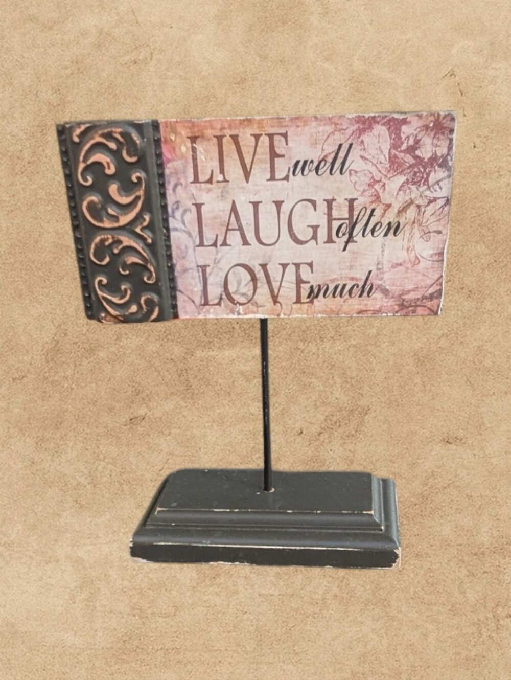 "Live Well, Laugh Often, Love Much Table Or Shelf Decor